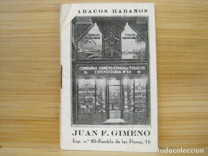 Cataloghi pubblicitari: TABACOS HABANOS JUAN F. GIMENO-BARCELONA-CATALOGO PUBLICIDAD-VER FOTOS-(98.095)
