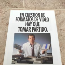 Catálogos publicitarios: ANTIGUO CATÁLOGO PUBLICIDAD SISTEMAS DE VÍDEO VHS SONY -. Lote 370310111