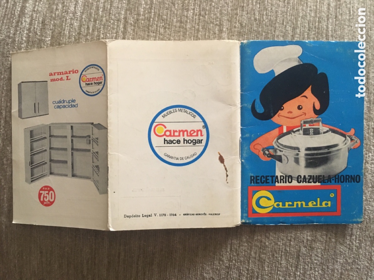 Advertising Catalogs: Recetario ollas Carmela de 1964