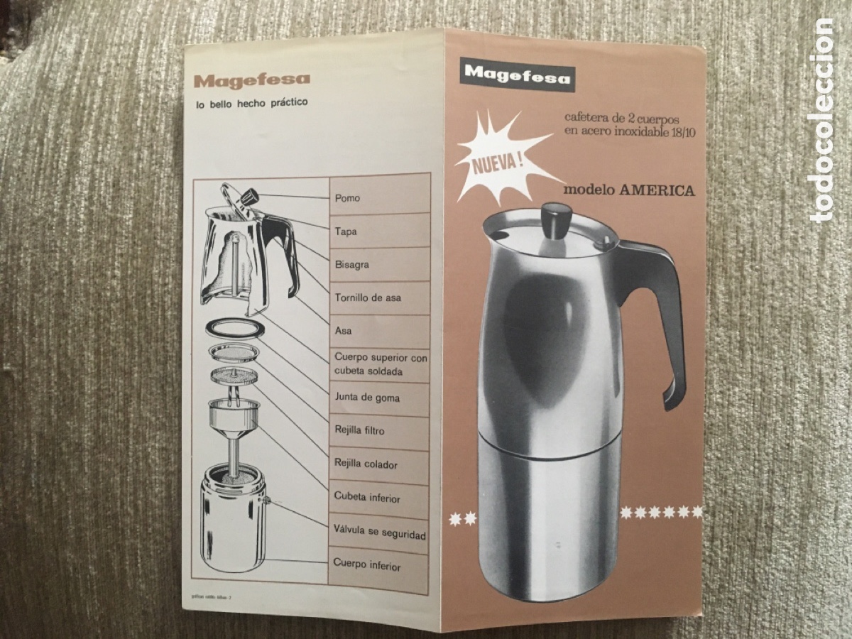 Cat&aacute;logos publicitarios: Instrucciones cafetera Magefesa