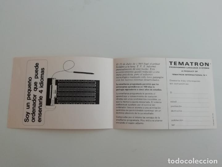 Cat&aacute;logos publicitarios: Folleto publicitario Tematron Programmed Language Systems 1974 - Foto 2