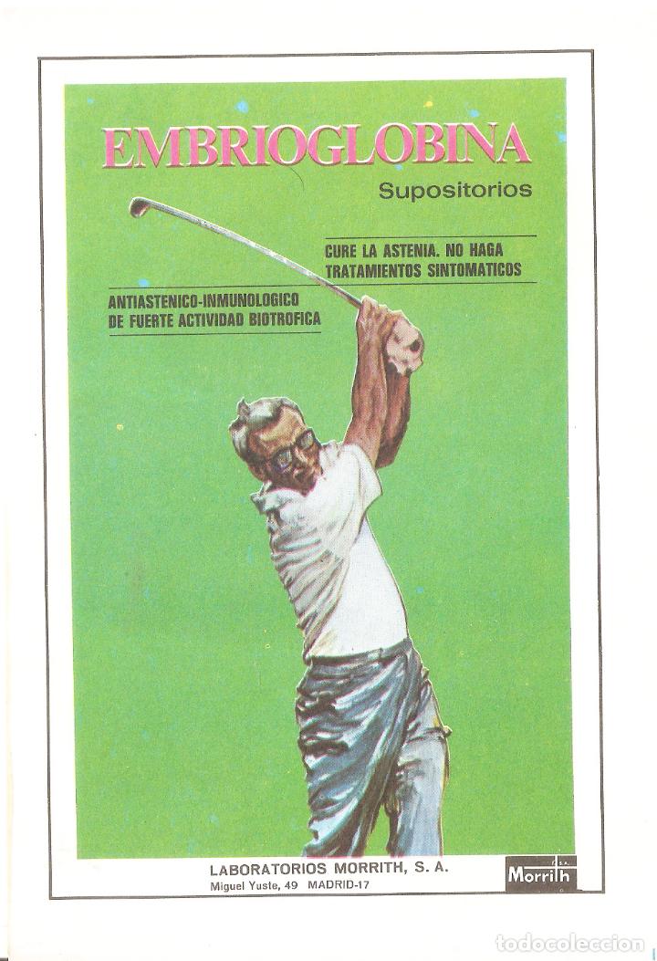 Cataloghi pubblicitari: Hoja publicidad farmacia. Embrioglobina. Tenis. A&ntilde;os 50. 12x18 cms. Vell i Bell