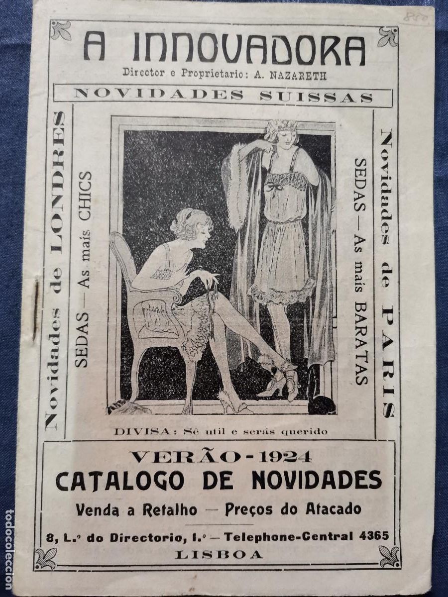 Cat&aacute;logos publicitarios: 1924 CAT&Aacute;LOGO MODA A INNOVADORA LISBOA