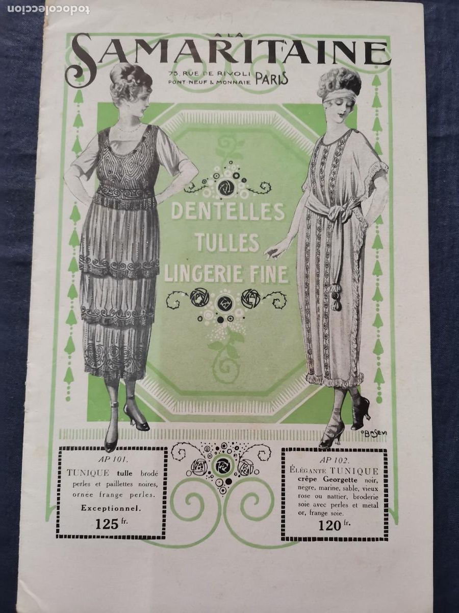 Cat&aacute;logos publicitarios: 1919 CAT&Aacute;LOGO MODA LINGERIE FINE SAMARITAINE PARIS