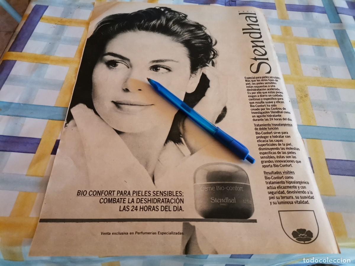 Cat&aacute;logos publicitarios: CREMA DE CARA STENDHAL REVERSO EAU TOILETE CLARINS ANUNCIO PUBLICIDAD REVISTA 1988
