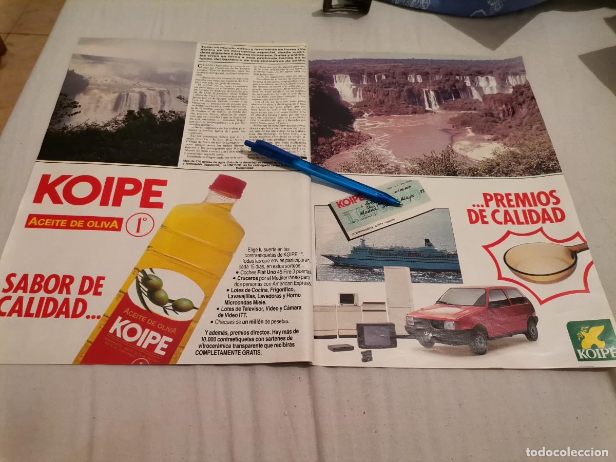 Cat&aacute;logos publicitarios: ACEITE DE OLIVA KOIPE Y COCHE FIAT UNO ANUNCIO PUBLICIDAD REVISTA 1988