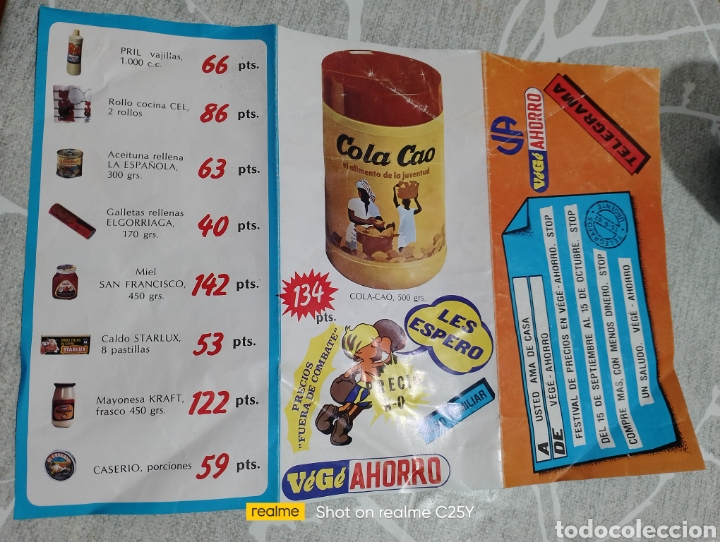 Cat&aacute;logos publicitarios: Publicidad vege colacao cola cao a&ntilde;os 80