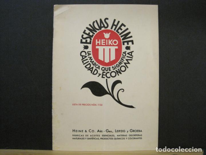 Cat&aacute;logos publicit&aacute;rios: HEINE & CO-HEIKO-ESENCIAS HEINE-CATALOGO PUBLICIDAD-VER FOTOS-(K-8065)