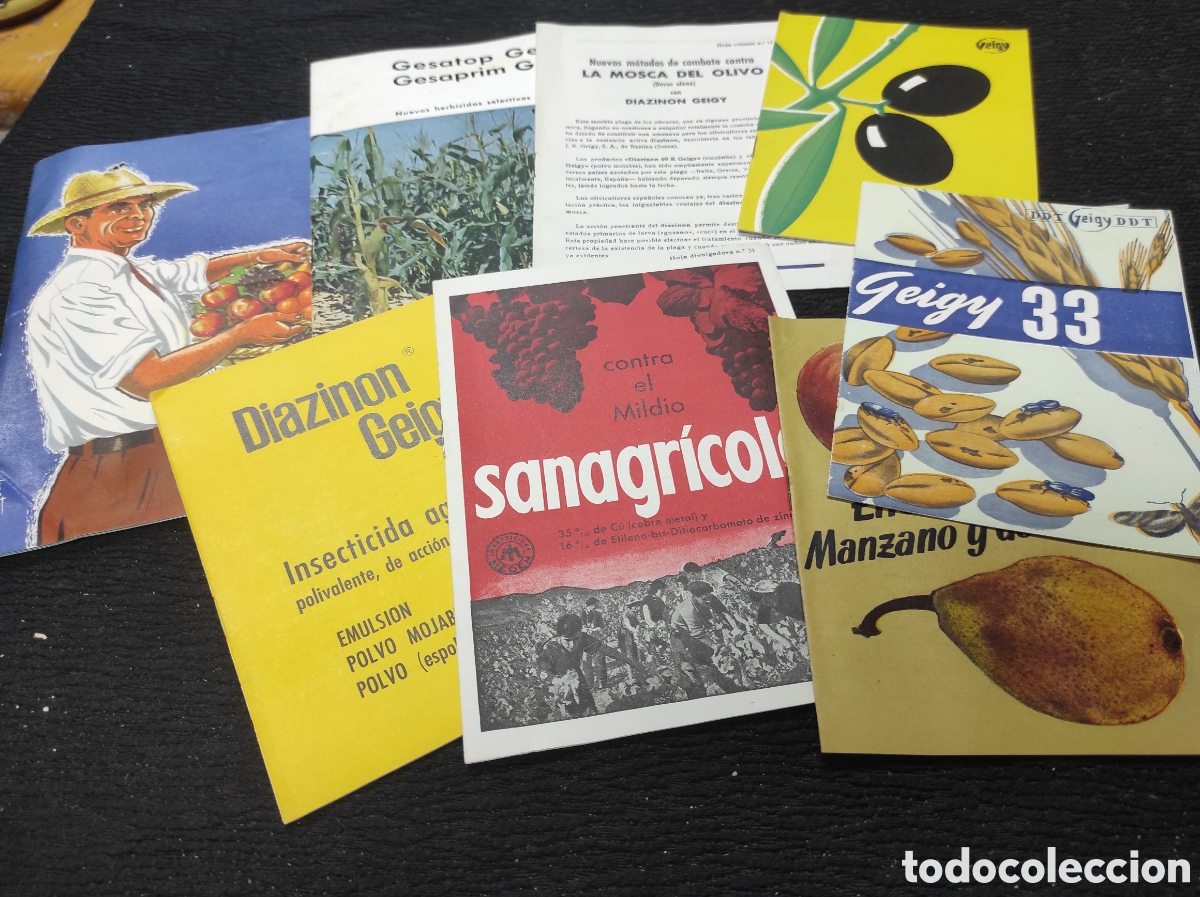 Cataloghi pubblicitari: LOTE DE 8 PUBLICIDADES ANTIGUAS DE INSECTICIDAS, HERBICIDA... A&Ntilde;OS 60. COLECCION
