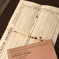 Catálogos publicitarios: CATALOGO DE LÁPIDAS AÑO 1954 VALENCIA TALLER MARMOLISTA Y LAPIDERO SALVADOR ARANDA 120 MODELOS. Lote 377657379