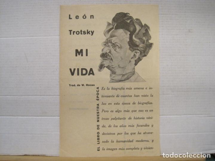Cat&aacute;logos publicit&aacute;rios: PUBLICIDAD LIBRO-LEON TROTSKY-MI VIDA-EDITORIAL CENIT-MADRID-VER FOTOS-(K-8141)