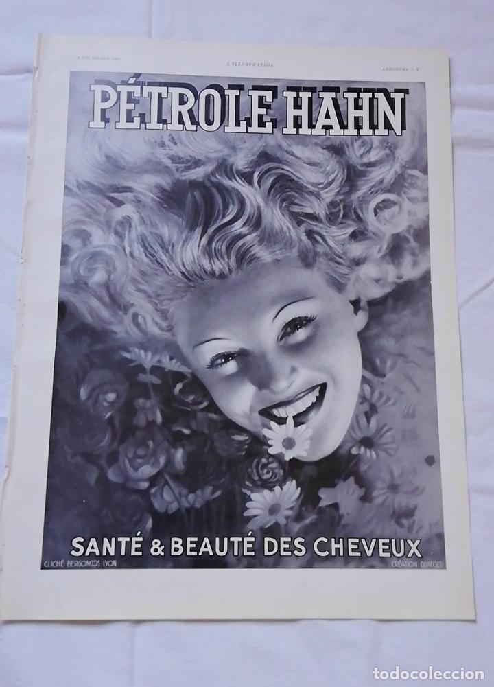 Cataloghi pubblicitari: ANTIGUA PUBLICIDAD / OLD ADVERT 1936 :P&Eacute;TROLE HAHN SANT&Eacute; & BEAUT&Eacute; DES CHEVEUX