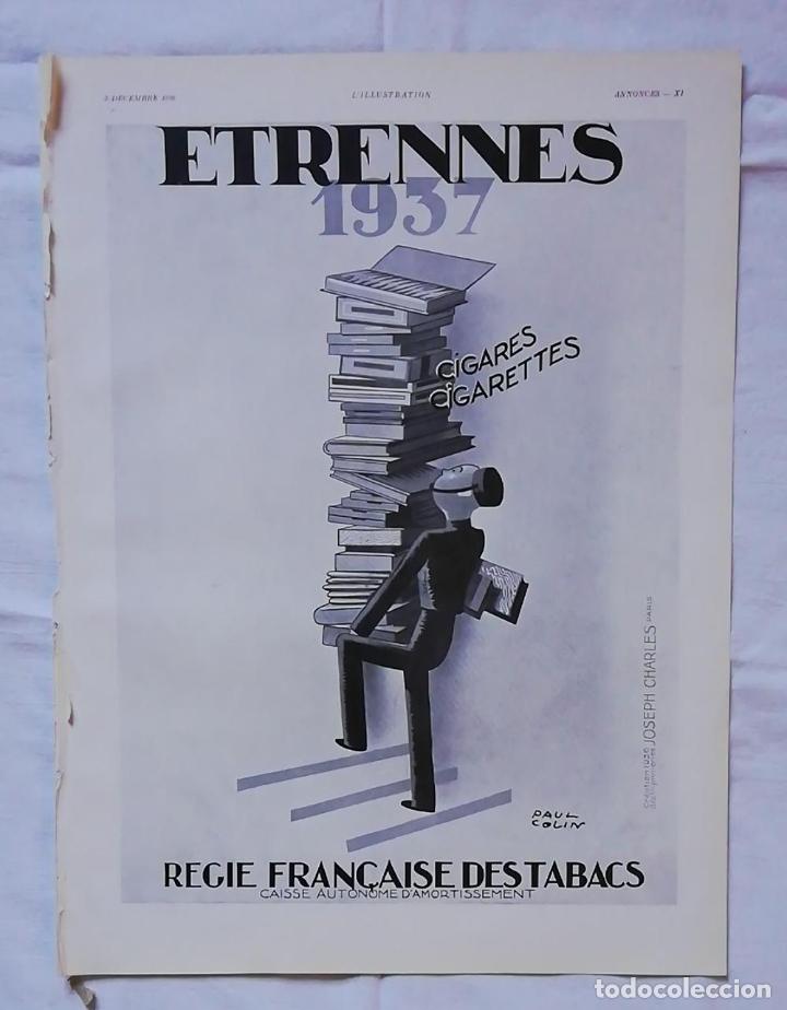 Cataloghi pubblicitari: ANTIGUA PUBLICIDAD / OLD ADVERT 1936 :ETRENNES 1937 CIGARETTES. PAUL COLIN
