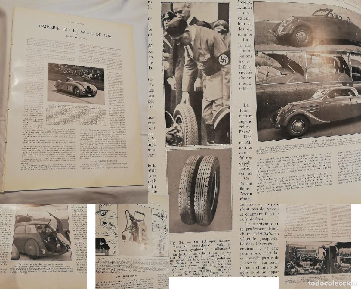 Cataloghi pubblicitari: Art&iacute;culo Revista L'Illustration :CAUSERIE SUR LE SALON DE L'AUTOMOBILE 1936