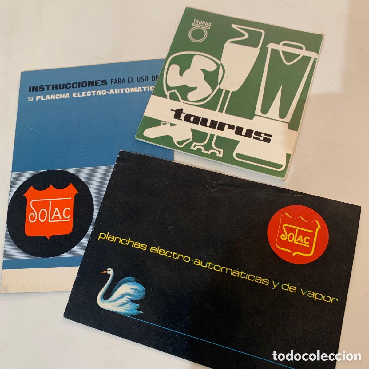 Cat&aacute;logos publicitarios: catalogo de planchas solac y electrodomesticos taurus a&ntilde;os 60-70
