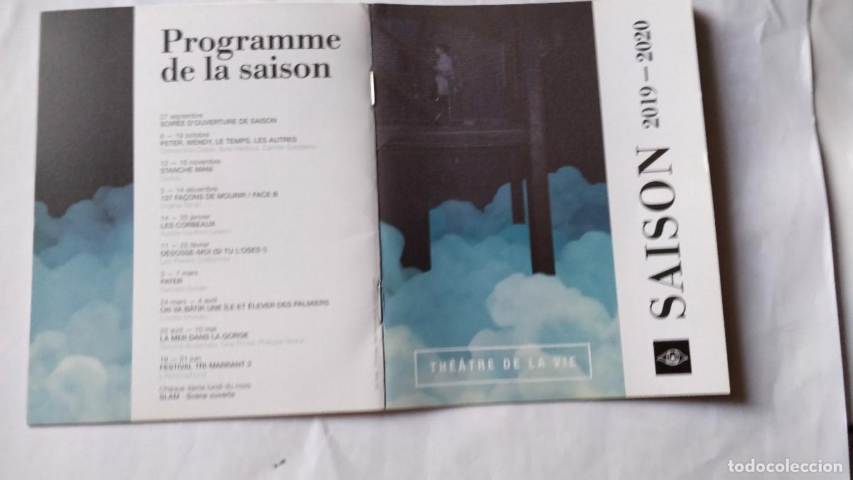 Cat&aacute;logos publicitarios: CAT&Aacute;LOGO SAISON 2019-2020 TH&Eacute;ATRE DE LA VIE. 14 P&Aacute;GINAS. TODO EN FRANC&Eacute;S.