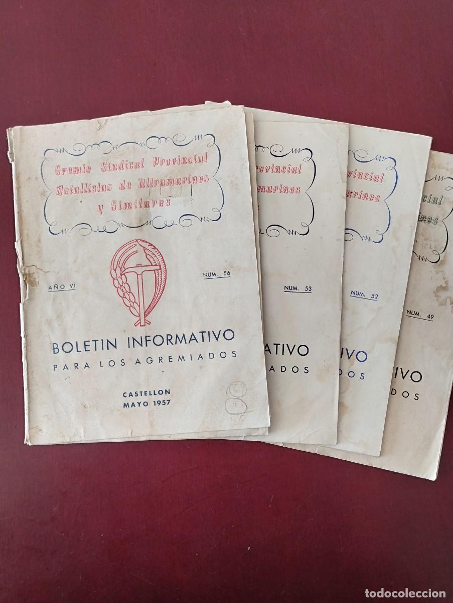 Werbekataloge: 4 BOLETIN INFORMATIVO PARA LOS AGREMIADOS CASTELL&Oacute;N 1957
