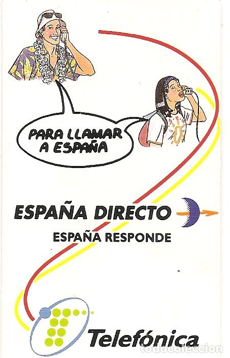 Catalogues publicitaires: TELEFONICA - ESPA&Ntilde;A DIRECTO - DESPLEGABLE CON LOS CODIGOS PARA LAS LLAMADAS - 9 X 5.5 cm. PLEGADO