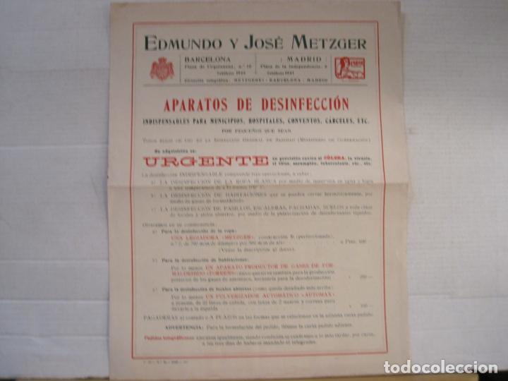 Cat&aacute;logos publicitarios: CATALOGO PUBLICIDAD-EDMUNDO Y JOSE METZEGER-APARATOS DE DESINFECCION-VER FOTOS-(K-8490)