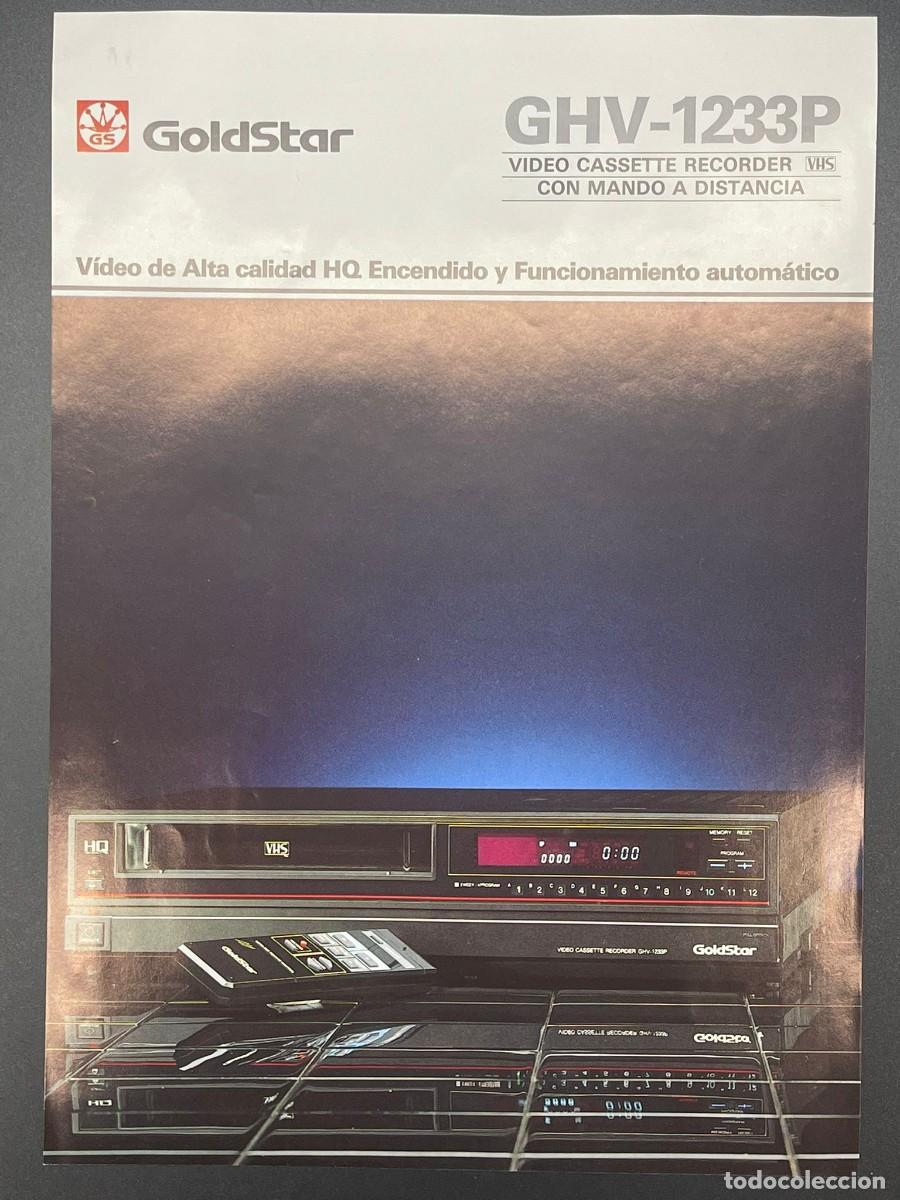 Werbekataloge: CAT&Aacute;LOGO GOLDSTAR GHV - 1233P - VIDEO CASSETTE RECORDER WHS CON MANDO A DISTANCIA