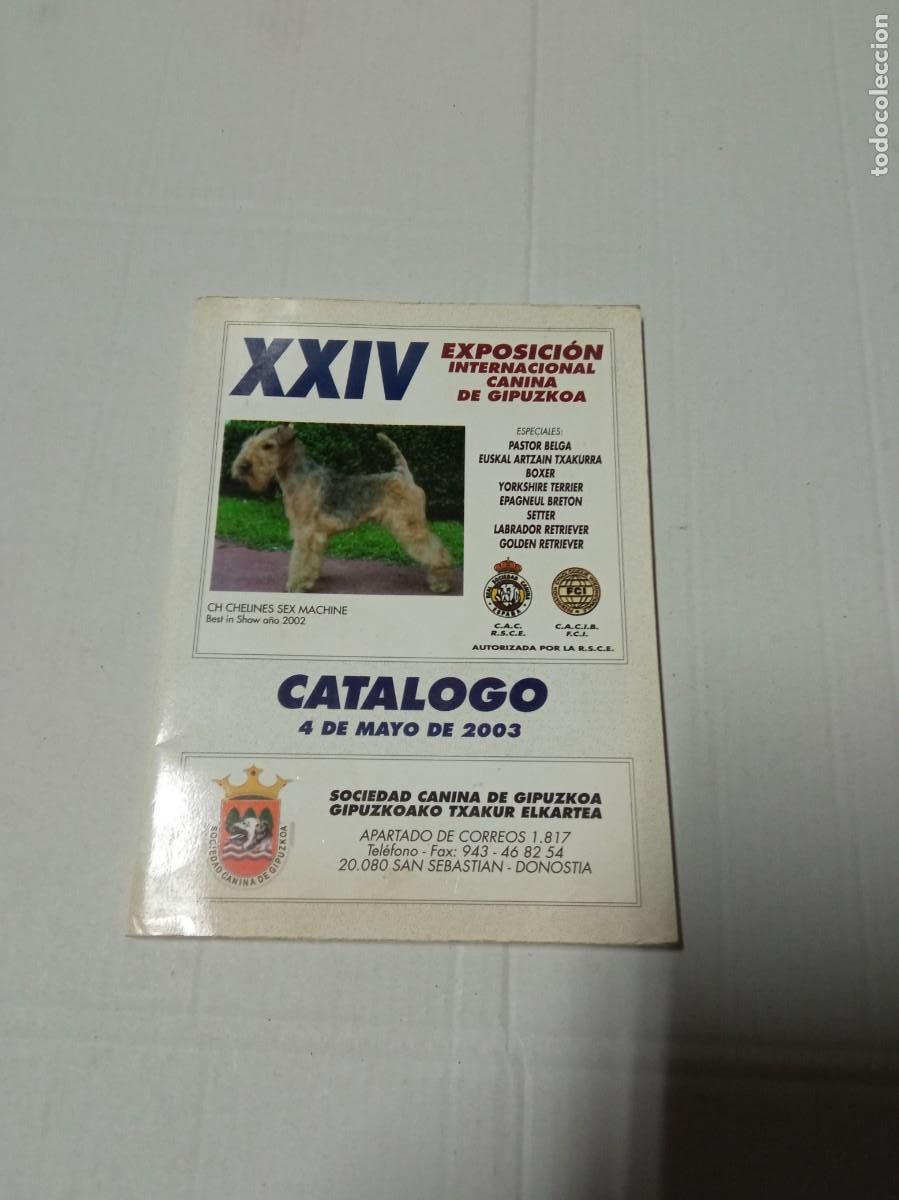 Cataloghi pubblicitari: Cat&aacute;logo exposici&oacute;n canina Guipuzcoa