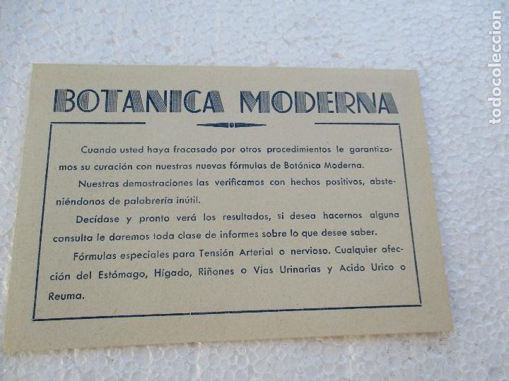 Cat&aacute;logos publicit&aacute;rios: ANTIGUO FOLLETO PROPAGAND&Iacute;STICO DE: BOTANICA MODERNA- S/F- 11X16 CM.