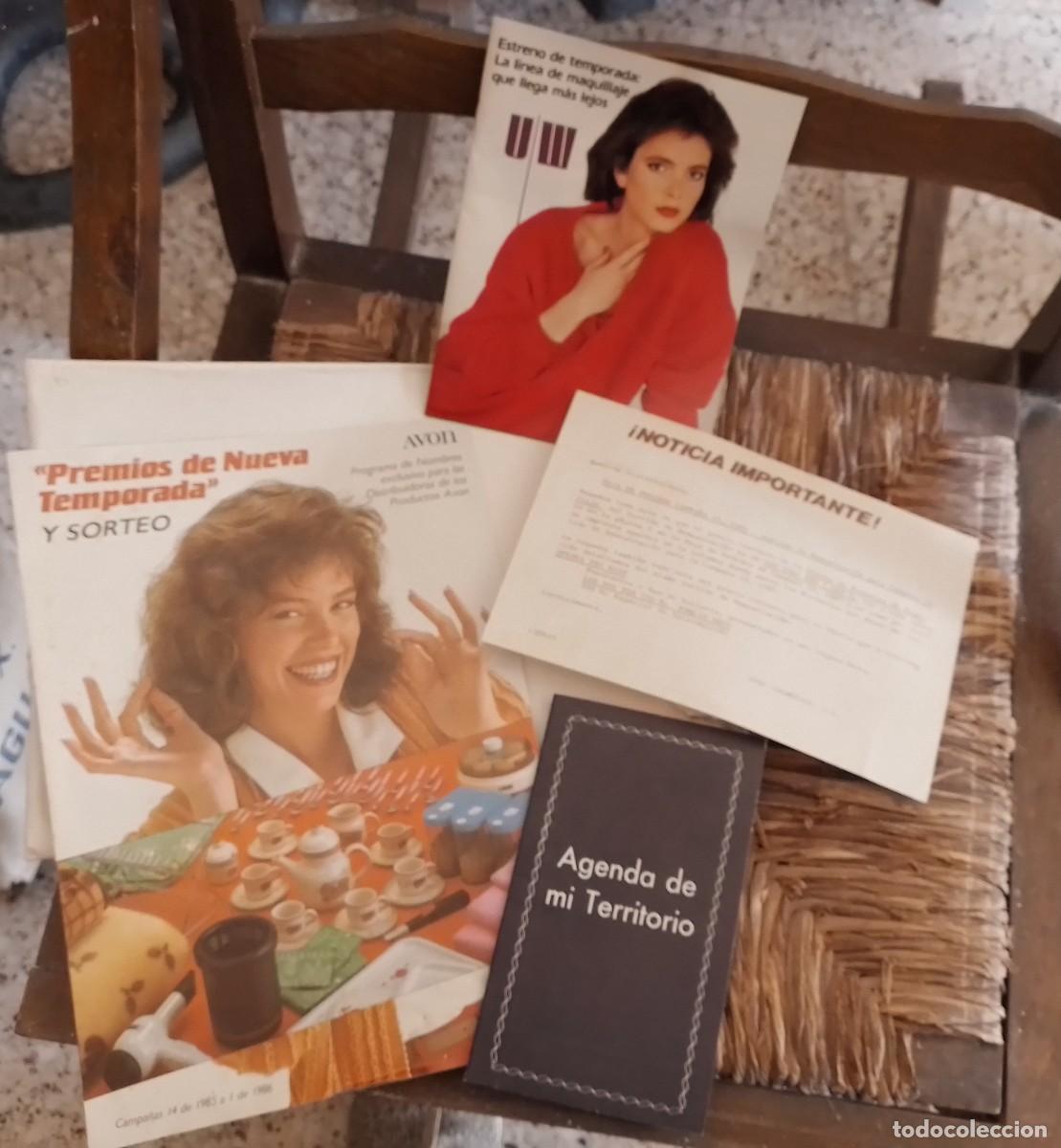 Cat&aacute;logos publicitarios: LOTE PUBLICIDAD AVON A&Ntilde;OS 80. CON AGENDA DE TERRITORIO DE AGENTE COMERCIAL