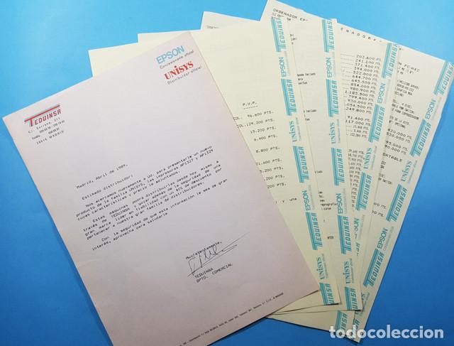 Werbekataloge: TARIFAS DE PRECIO TEDUINSA 1989 INFORM&Aacute;TICA: IMPRESORAS, ORDENADORES PC, CONSUMIBLES, EPSON, UNISYS