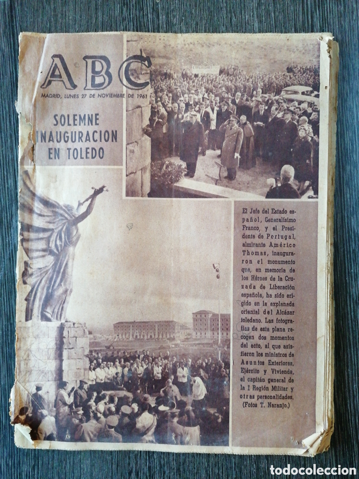 Cat&aacute;logos publicitarios: PERI&Oacute;DICO DIARIO ABC 27 DE NOVIEMBRE DE 1961