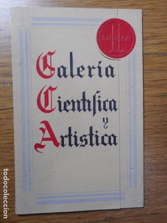 Cat&aacute;logos publicitarios: ANTIGUA TARJETA MEDIDAMENTOS LLOFAR GALERIA ARTISTICA CIENTIFICA RAMON CAJAL 1943