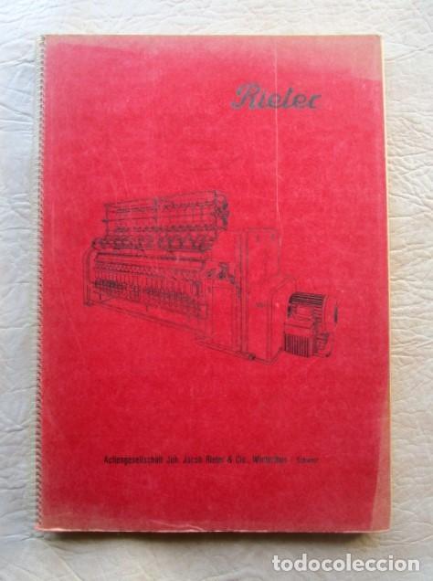 Cat&aacute;logos publicitarios: antiguo catalogo manual recambios Rieter a&ntilde;o 1959 partes model G 4 telar hiladora industrial