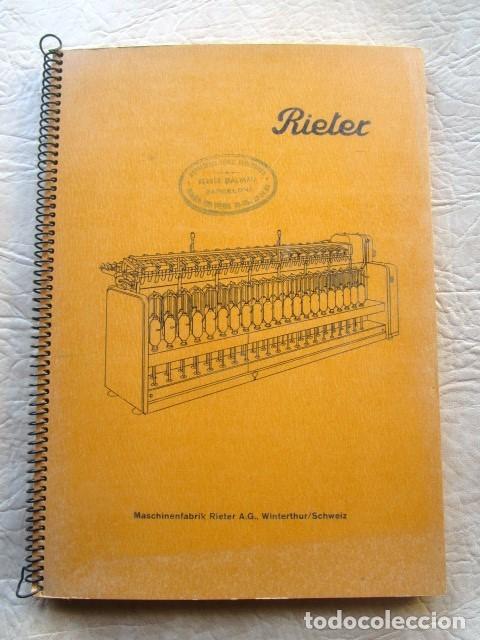 Werbekataloge: antiguo catalogo manual recambios Rieter a&ntilde;o 1969 partes model Flyer telar hiladora industrial