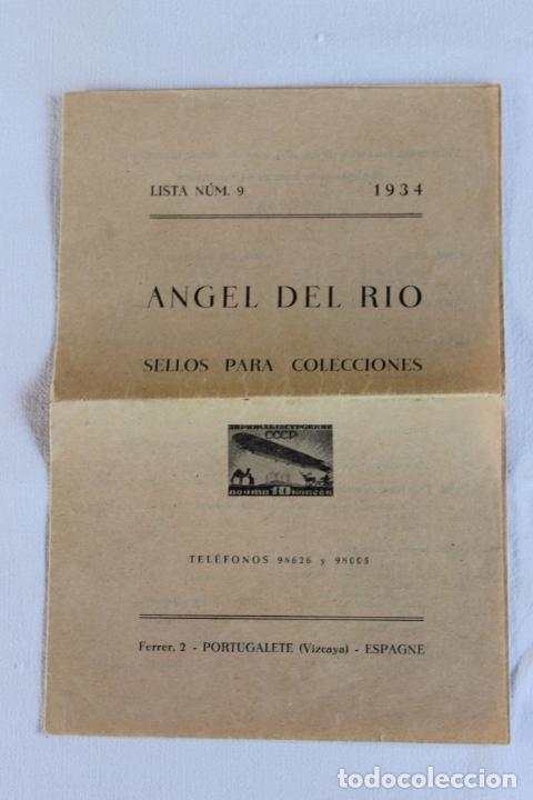 Cat&aacute;logos publicitarios: ANGEL DEL RIO SELLOS PORTUGALETE VIZCAYA 1934