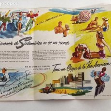 Catálogos publicitarios: FOLLETO SUDAMÉRICA POR CLIPPER - PAN AMERICAN WORLD AIRWAYS - AÑOS 50. Lote 403194499