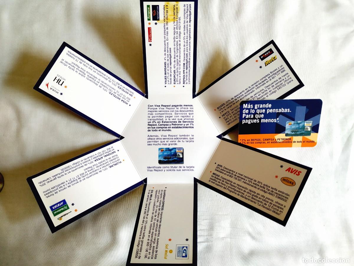 Cat&aacute;logos publicit&aacute;rios: FOLLETO EN ESTRELLA PLEGABLE DE VISA REPSOL - MEDIADOS A&Ntilde;OS 2000