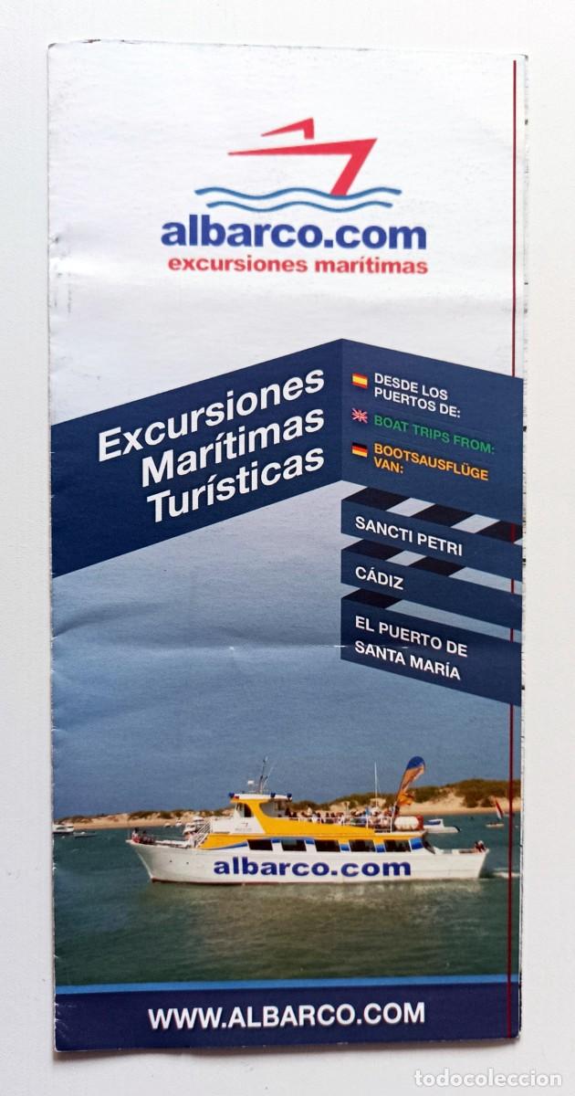 Cat&aacute;logos publicit&aacute;rios: FOLLETO PUBLICITARIO ALBARCO.COM - EXCURSIONES MAR&Iacute;TIMAS EN C&Aacute;DIZ