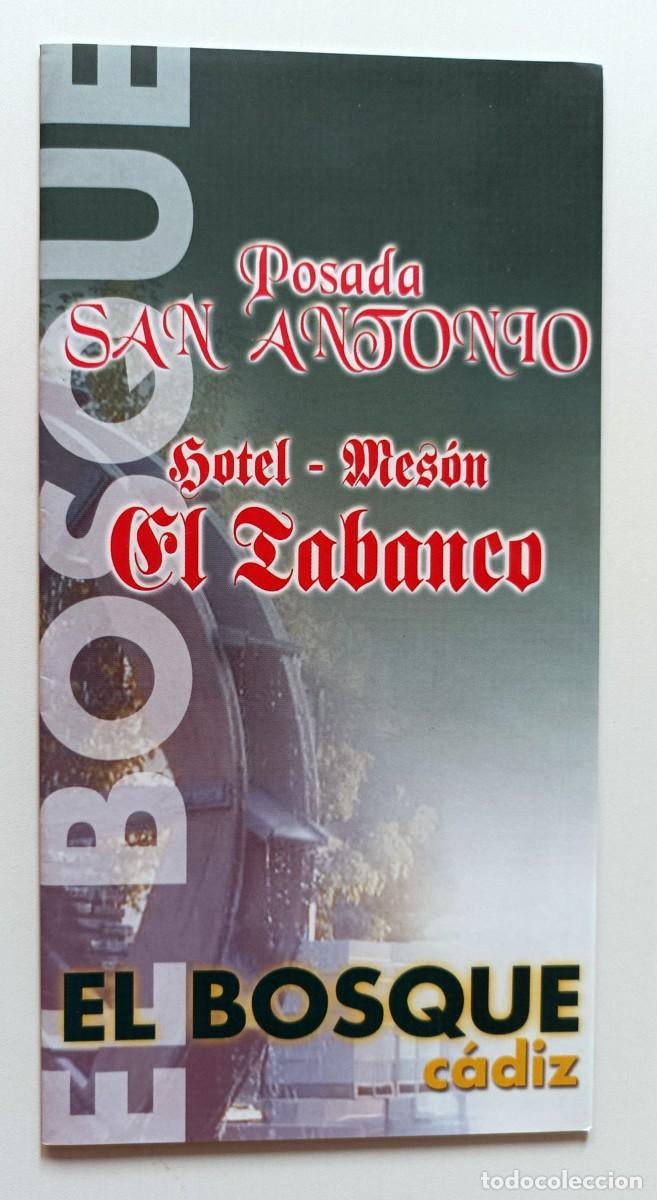 Cat&aacute;logos publicit&aacute;rios: FOLLETO PUBLICITARIO POSADA SAN ANTONIO Y MESON EL TABANCO, EL BOSQUE (C&Aacute;DIZ)