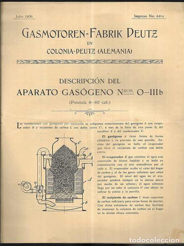 Advertising Catalogs: Gasmotoren-Fabrik Deutz en Colonia-Deutz ( Alemania) 1906