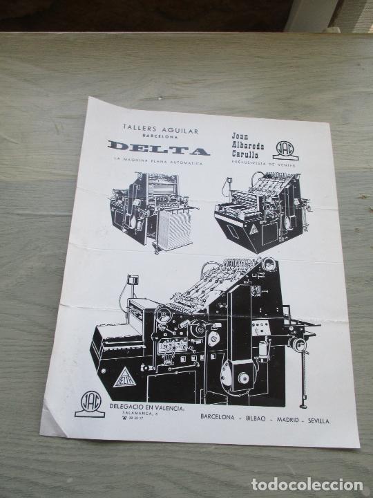 Cat&aacute;logos publicitarios: FOLLETO DE: JUAN ALBAREDA CARULLA-JAC-DELTA, LA M&Aacute;QUINA PLANA AUTOM&Aacute;TICA.-26X21 CM.