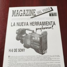 Catálogos publicitarios: ANTIGUA REVISTA - PUBLICIDAD MAGAZINE DEL VÍDEO N°3 VIDEOCÁMARA SONY HI 8 -