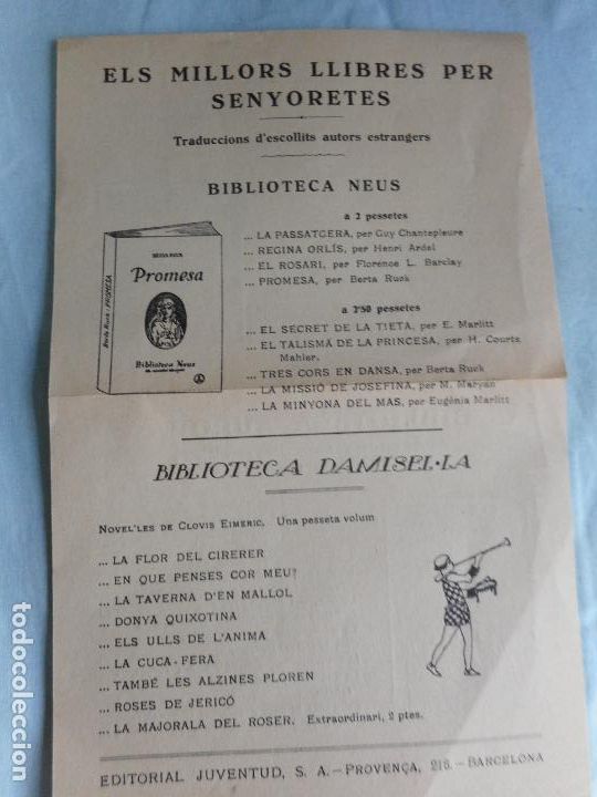 Cat&aacute;logos publicitarios: ANTIGUA HOJA - CATALOGO EDITORIAL JUVENTUD