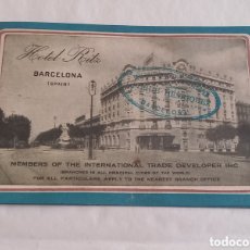 Catálogos publicitarios: HOTEL RITZ. BARCELONA. CATÁLOGO O LIBRETO AÑOS 1930S