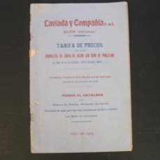 Catálogos publicitarios: GIJON-LAVIADA-CHAPA DE ACERO BAÑADO PORCELANA-CATALOGO PUBLICIDAD CON FOLLETOS ADICIONALES(K-10.004)