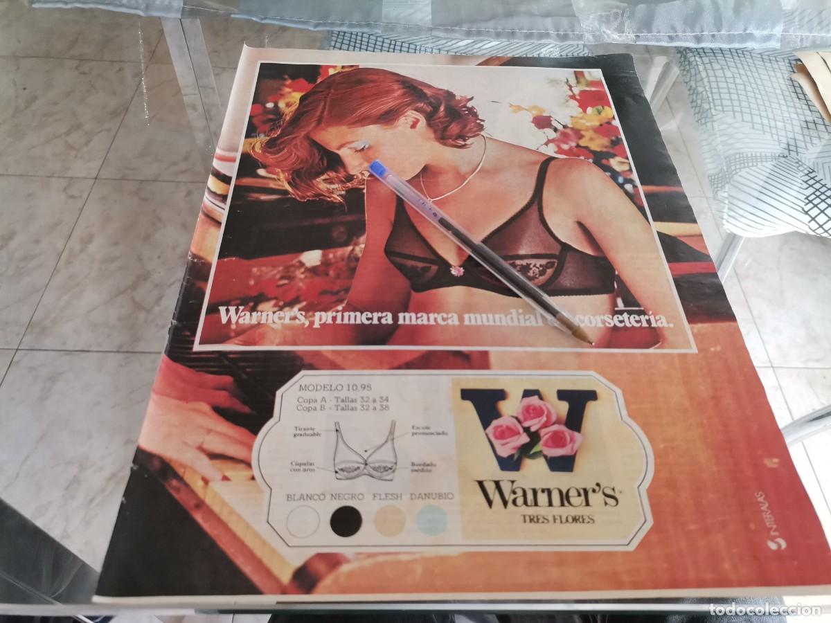 Cat&aacute;logos publicitarios: ANUNCIO WARNERS SUJETADOR LENCER&Iacute;A ROPA INTERIOR REVERSO ROC&Iacute;O JURADO ESPERA SU PRIMER HIJO 1976
