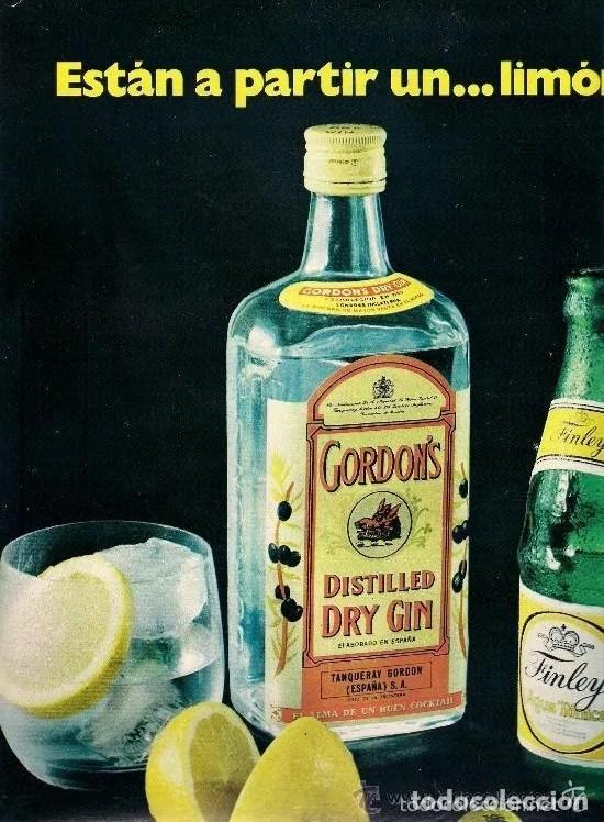Cat&aacute;logos publicitarios: -50604 PUBLICIDAD GINEBRA GORDON&acute;S , PAGINA DE REVISTA, BEBIDAS, IDEAL ENMARCAR LOCALES