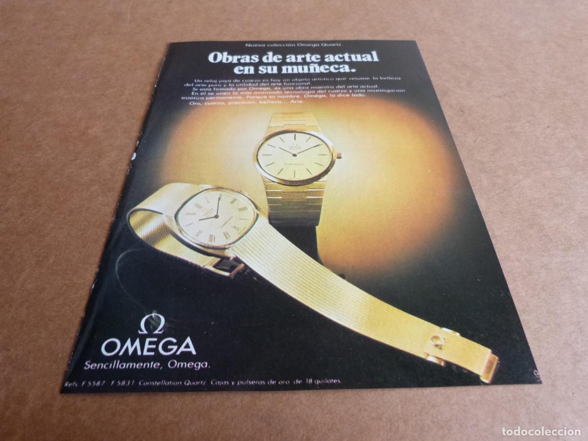 Cat&aacute;logos publicitarios: Anuncio reloj Omega oro cuarzo precision belleza arte - Publicidad de los a&ntilde;os 70