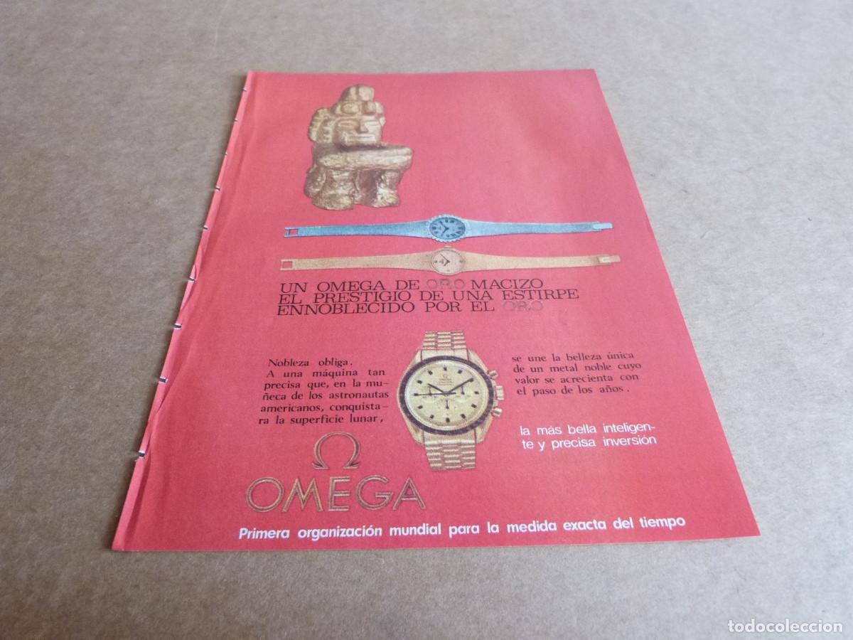Cat&aacute;logos publicitarios: Anuncio reloj Omega ennoblecido por el oro - Publicidad de los a&ntilde;os 70