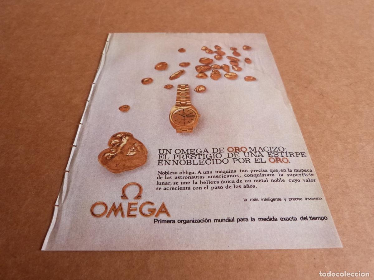 Cat&aacute;logos publicitarios: Anuncio reloj Omega de oro macizo - Publicidad de los a&ntilde;os 70