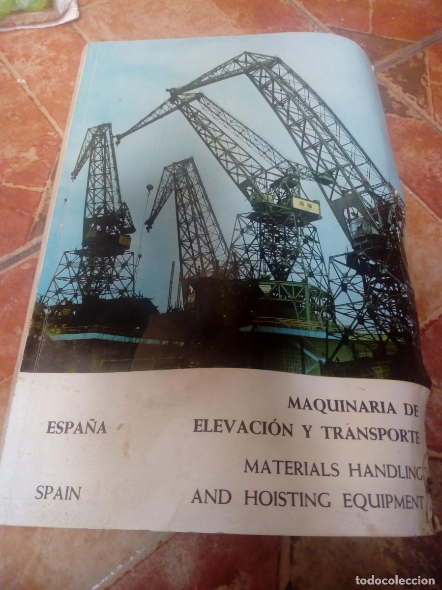 Cat&aacute;logos publicitarios: Antigua revista libro publicidad Maquinaria Elevaci&oacute;n y Transporte Espa&ntilde;a - Bolet&iacute;n