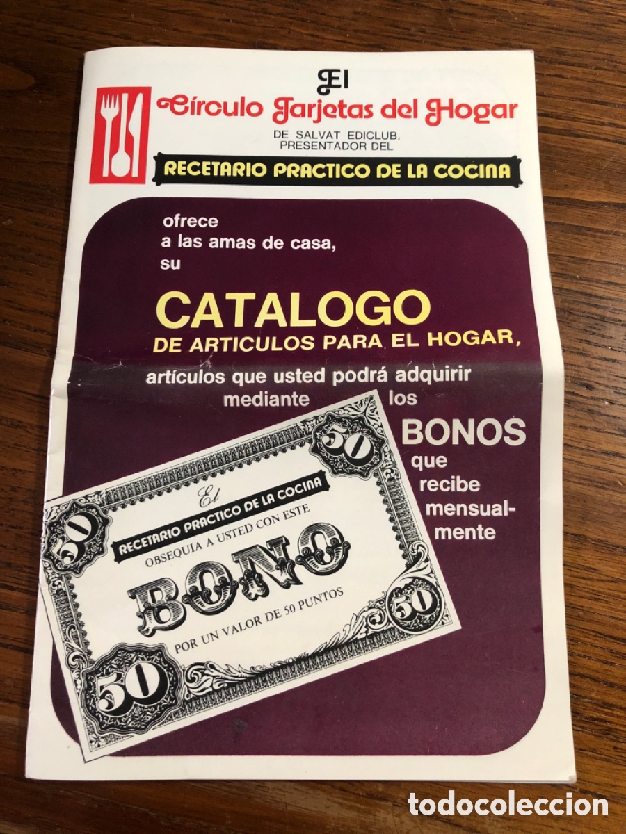 Cat&aacute;logos publicitarios: CAT&Aacute;LOGO C&Iacute;RCULO TARJETAS DEL HOGAR , ART&Iacute;CULOS DE COCINA ELECTRODOM&Eacute;STICOS, SALVAT 1975